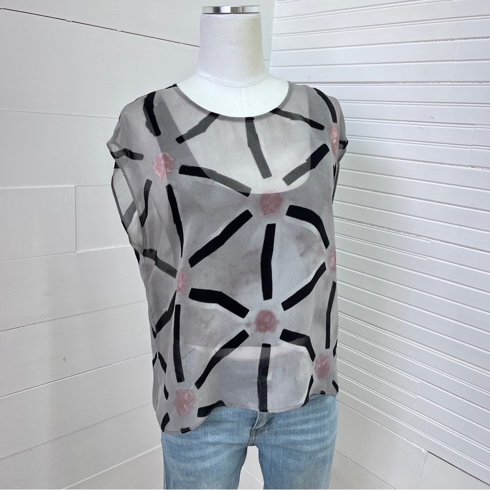 !FINAL CHANCE! Broadway and Broome Sheer Abstract Tank